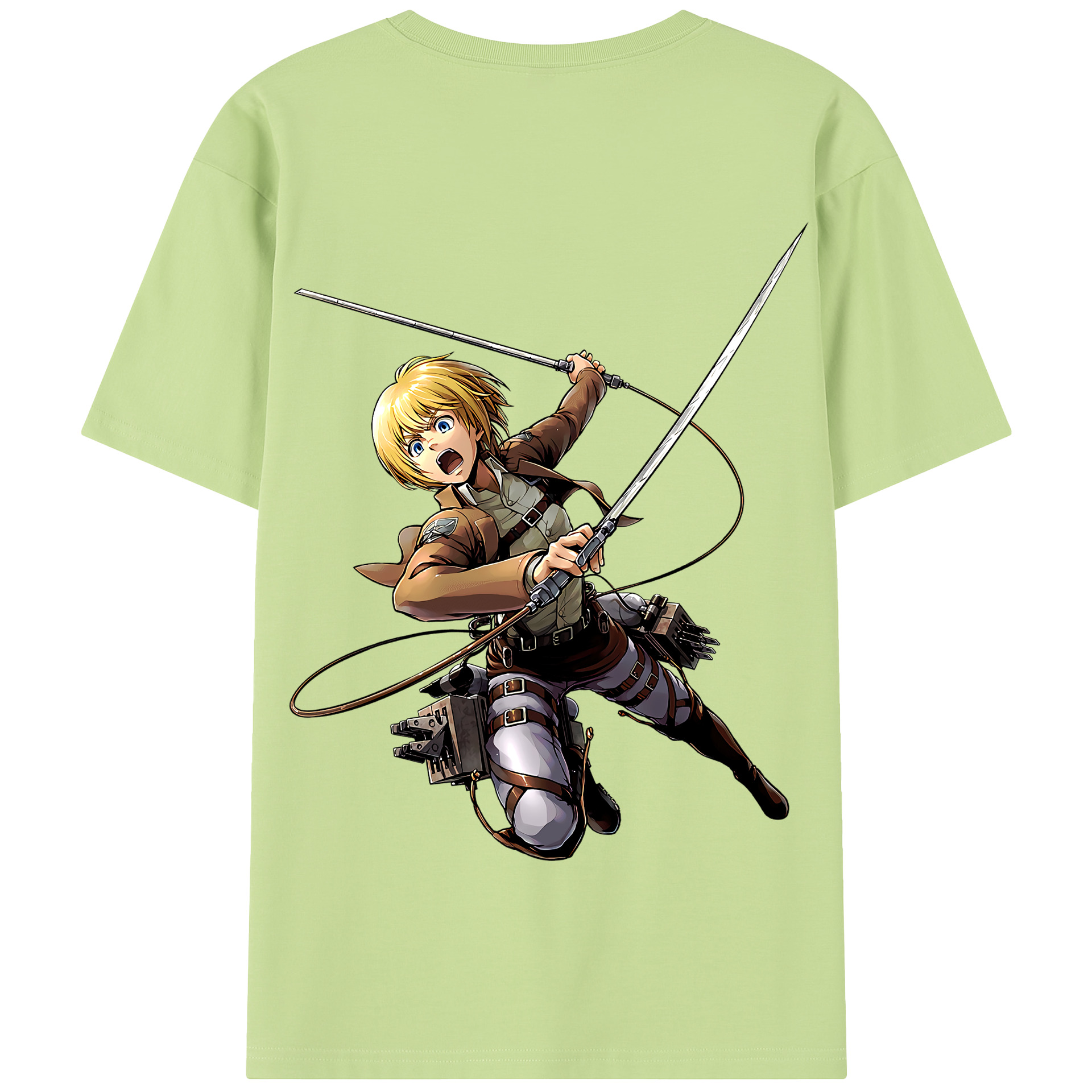 （画像用） 進撃の巨人 アルミン·アルレルト Attack on Titan Armin Arlert 綿100％半袖Tシャツ（背面プリント）